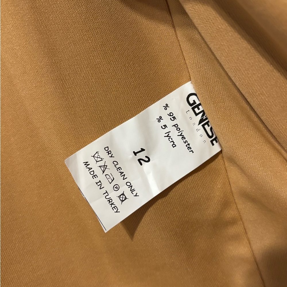 Genese London Satin-Like Rust Blazer Dress Size 12 - Picture 9 of 12